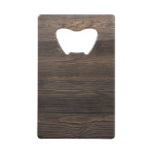 素朴な焦茶の木製の一見の質 クレジットカード栓抜き (裏面)