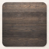 素朴な焦茶の木製の一見の質 スクエアペーパーコースター (正面)