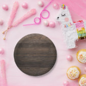 素朴な焦茶の木製の一見の質 ペーパープレート (パーティー)