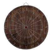 素朴な焦茶の木製の木の塀の国スタイル ダーツボード (正面)