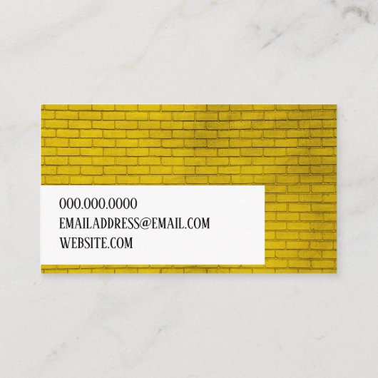 素朴な煉瓦 名刺 (裏面)