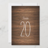 素朴な照明のストリングテーブルナンバー 招待状 (裏面)