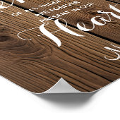 素朴な照明の文字列 愛する人の記憶に ポスター (角)