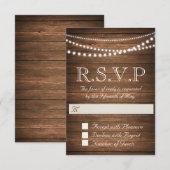 素朴な照明の紐の招待返信カード 出欠カード (正面/裏面)