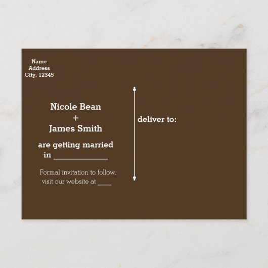 素朴な照明付きメイソンジャーとデイジー 保存日付 案内ポストカード (裏面)