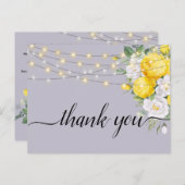 素朴な照明 イエローフラワー ありがとうございます ポストカード (正面/裏面)