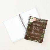 素朴な照明 ロマンチック ベビーシャワー ゲストブック ノートブック (内部)