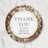 素朴な照明 緑の花 ガーデンシャワー 感謝祭 フェイバータグ (裏面)