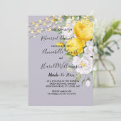 素朴な照明 黄色   リハーサルディナー 招待状 (スタンド正面)