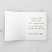 素朴な父の日の蹄鉄の開運のお守り カード (内部)