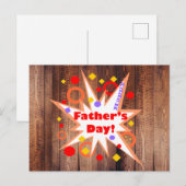 素朴な父の日 ポストカード (正面/裏面)