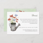 素朴な牧草地ワイルドフラワーズ詳細カード 出欠カード (正面/裏面)