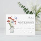 素朴な牧草地ワイルドフラワーズ詳細カード 出欠カード (スタンド正面)