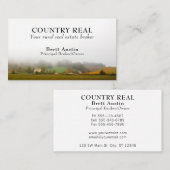 素朴な田園国の不動産ブローカーの代理店 名刺 (正面/裏面)