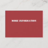 素朴な田園赤い木の納屋の壁のしおりATC 名刺 (裏面)