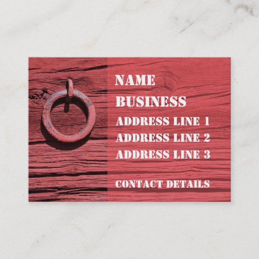 素朴な田園赤い木の納屋の壁のしおりATC 名刺 (正面)