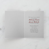 素朴な田舎のウェディングレッドバーン結婚式招待状 招待状 (内部)