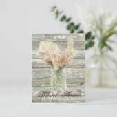 素朴な田舎のフローラメイスンジャーブライダルシャワー 招待状 (スタンド正面)