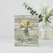 素朴な田舎のフローラメイスンジャーブライダルシャワー 招待状 (スタンド正面)