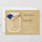 素朴な田舎のメイソンのjarブライダルシャワーの招待 招待状 (正面)
