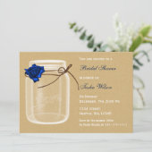 素朴な田舎のメイソンのjarブライダルシャワーの招待 招待状 (スタンド正面)