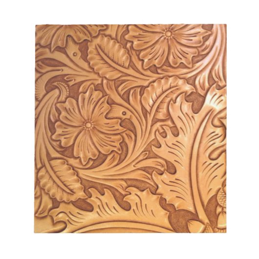 素朴な田舎の古い西カウボーイウェスタンレザー ノートパッド (正面)