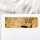 素朴な田舎の夏のデイジー結婚の ラベル (インサイチュ)