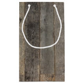 素朴な田舎の木目納屋結婚式の引き出物 スモールペーパーバッグ (裏面)