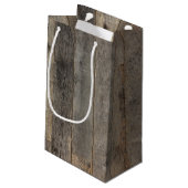 素朴な田舎の木目納屋結婚式の引き出物 スモールペーパーバッグ (裏面アングル)
