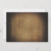 素朴な田舎の結婚式の招待状に刻まれた木材 招待状 (裏面)