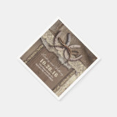 素朴な田舎の結婚式紙ナプキン – 馬蹄類 スタンダードカクテルナプキン (角)