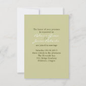 素朴な田舎の野草の白結婚樺の木 招待状 (裏面)