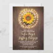 素朴な田舎ひまわりリハーサルのディナー招待状 招待状 (正面)