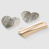 素朴な田舎木目納屋の結婚式プログラム ハンドファン (組立なし)