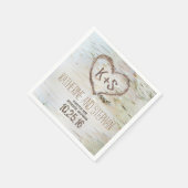 素朴な田舎樺の木樹皮紙ナプキン スタンダードカクテルナプキン (角)