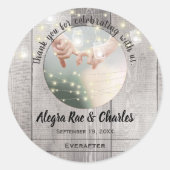 素朴な田舎風のあなたの写真 ありがとう ラウンドシール (正面)