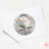 素朴な田舎風のあなたの写真 ありがとう ラウンドシール (封筒)