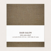 素朴な田舎風の麻の約束カード 名刺 (外部フラット)