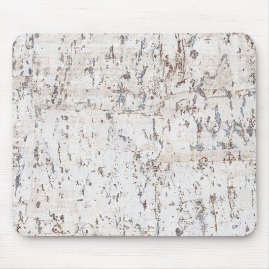 素朴な白いコルク材 マウスパッド (正面)