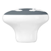 素朴な白いシカの(雄ジカの)枝角 セラミックノブ (側面)