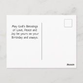 素朴な白いフェンスの花のデザイン 誕生日のお祝い ポストカード (裏面)