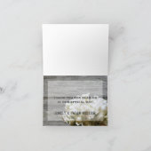 素朴な白い花の感謝カード サンキューカード (内部)