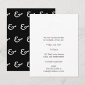 素朴な白の活版アンパサンド 招待状 (正面/裏面)