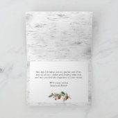 素朴な白樺のクリスマス　５枚の写真のグリーティング シーズンカード (内部)