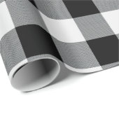 素朴な白黒のバッファローの点検 ラッピングペーパー (ロールコーナー)