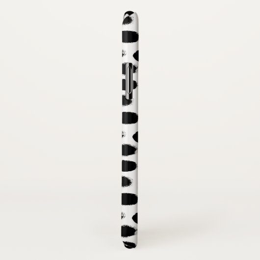 素朴な白黒水玉模様パターン写真 Case-Mate iPhoneケース (裏面/右)