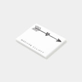 素朴な矢のパーソナライズな粘着性がある机のノート ポストイット (アングル)