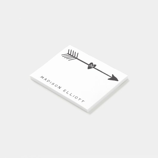 素朴な矢のパーソナライズな粘着性がある机のノート ポストイット (アングル)