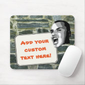 素朴な石塀の構造のカスタムな文字の叫び マウスパッド (マウス)