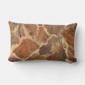 素朴な石塀の構造の写真の暖かい金 ランバークッション (裏面)